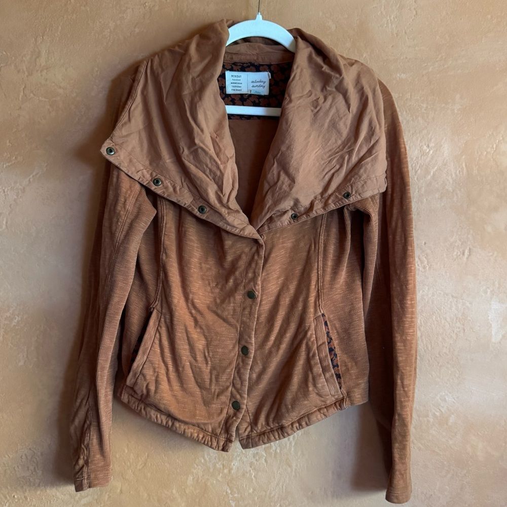 Anthropologie Saturday Sunday Snap Front Shawl Collar Jacket Small